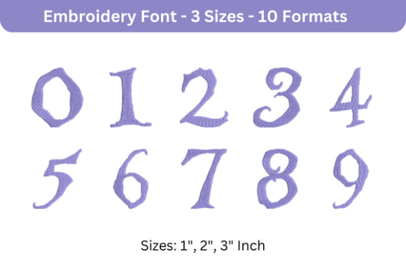 Alice Font 0 to 9: Boutique Sweatshirt Embroidery Review
