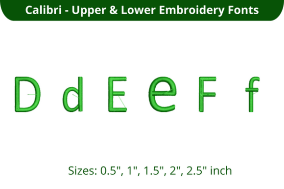 Calibri Font DEF: A Clean Embroidery Font for Craft Fair Success
