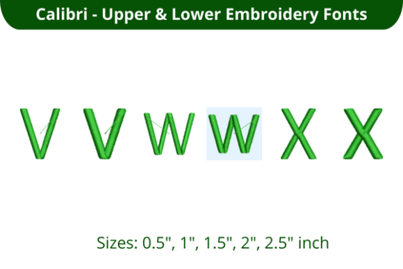 Calibri Font VWX: The Embroidery Font for Meaningful Gifts