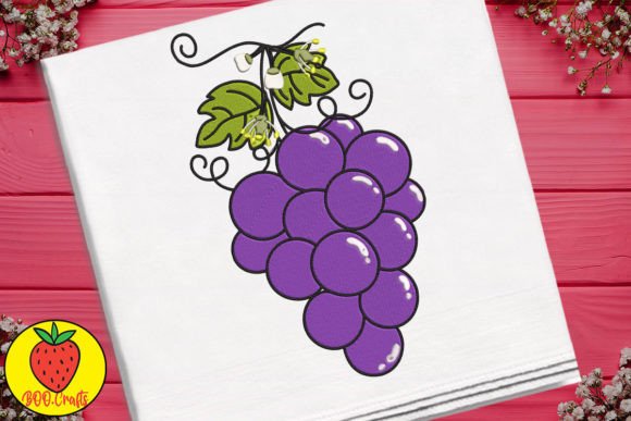 Cute Grapes and Leaves Embroidery Design Review