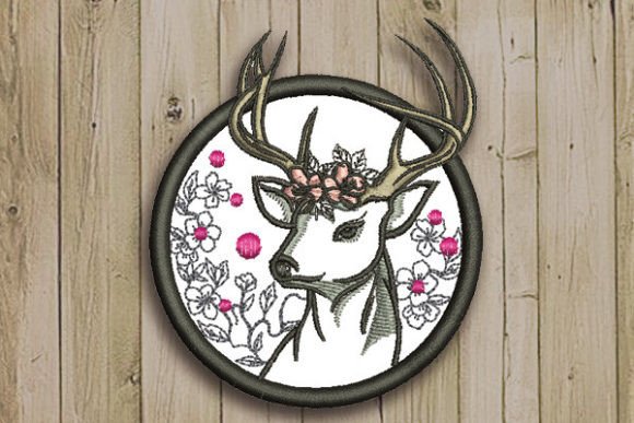 Deer in Circle Embroidery Review for Boutique Apparel