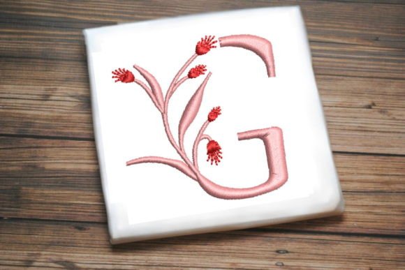 Floral Monogram Letter G Design Review for Embroidery Projects