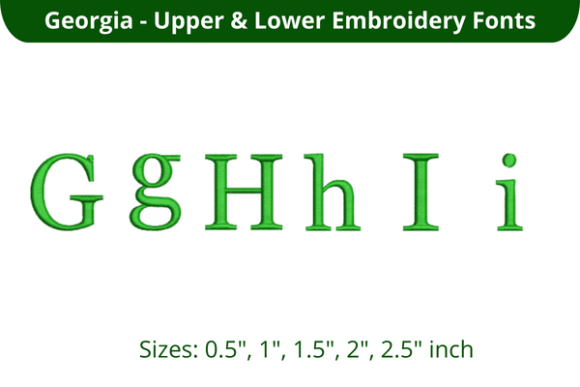 Georgia Font GHI Embroidery Review for Craft Fair Sellers
