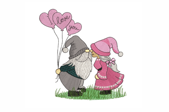 Gnome Lovers Embroidery Design for Etsy & Small Shops