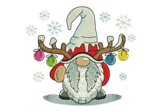 Gnome with Christmas Baubles for Boutique Sweatshirts